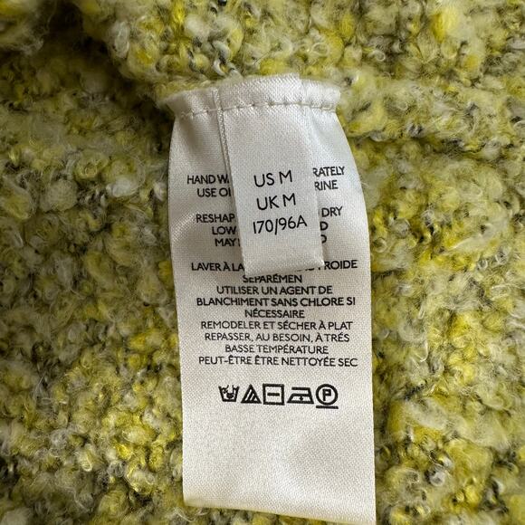 Free People BFF Cowl Neck Sweater Size M Citrine Green Boho, Lagenlook, Casual - Picture 5 of 7